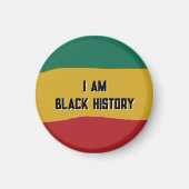 Je suis Black History Flag Magnet (Devant)