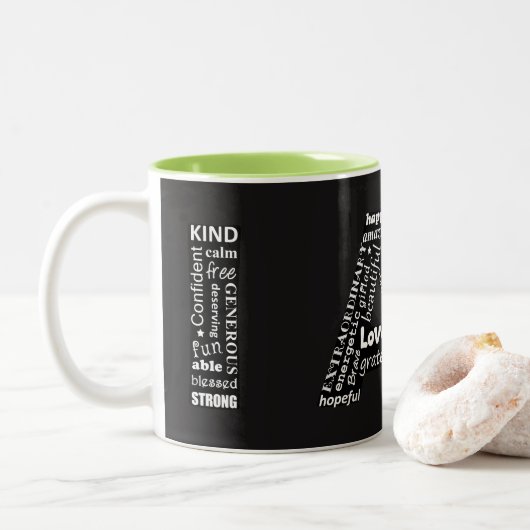 Je suis blanc sur tasse de café noir (Avec donut)