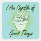 Je suis capable de grandes choses - Sticker d'affi (Devant)