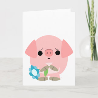 "Je suis" carte de voeux mignonne désolée de