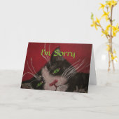 Je suis carte désolée de chat (Fleur jaune)