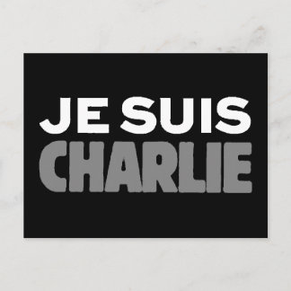 Je Suis Charlie - Ik ben Charlie Black Briefkaart