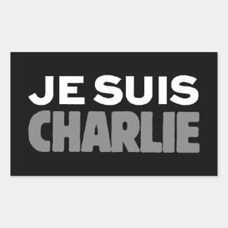 Je Suis Charlie - Ik ben Charlie Black Rechthoekige Sticker