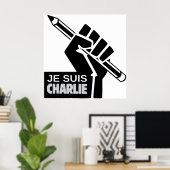 Je suis Charlie Poster (Thuiskantoor)