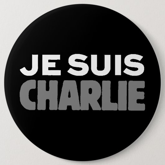 Je Suis Charlie Ronde Button 6,0 Cm (Voorkant)