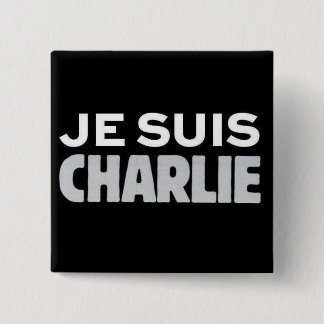 Je Suis Charlie Vierkante Button 5,1 Cm