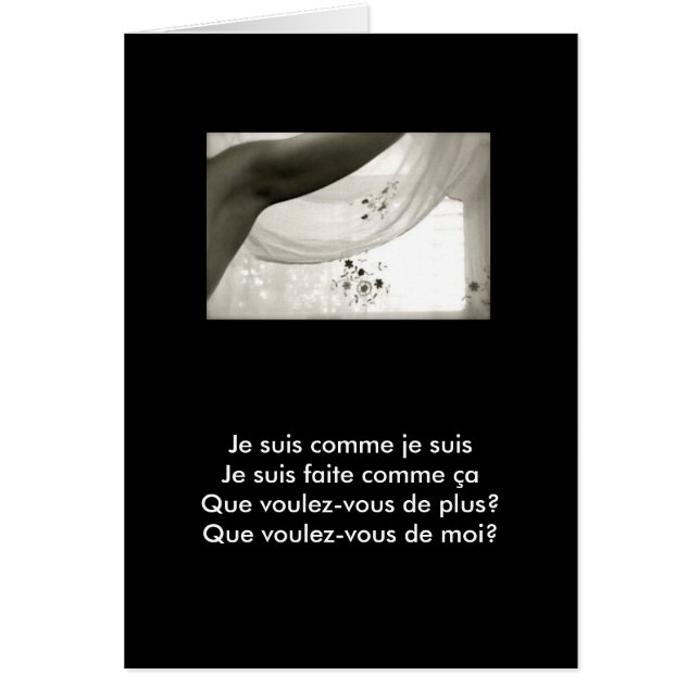 Je suis comme Je suis (Voorkant)