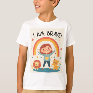 Je Suis Courageux - T-shirt Affirmation Enfants