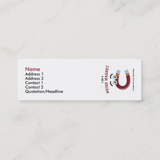 Je suis de modèle étrange de carte de profil (Devant)