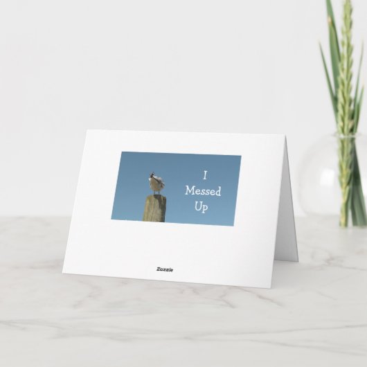 Je suis Désolé Carte (Dos)