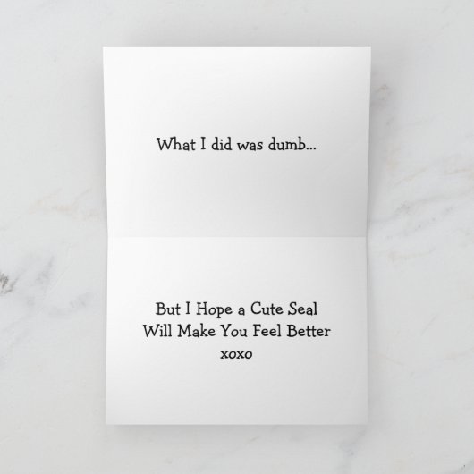 Je suis Désolé Carte (Intérieur)