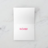 Je suis Désolé Carte (Intérieur)