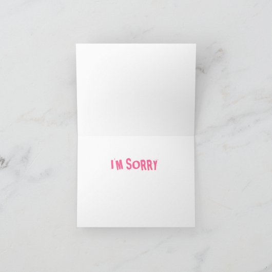 Je suis Désolé Carte (Intérieur)