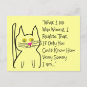 "Je suis désolé" Cartes de voeux - Conception de c (Devant)