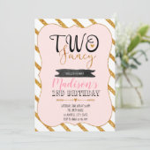 Je suis deux invitations de fête chic (Debout devant)