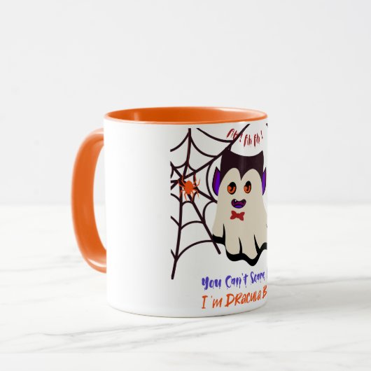 Je suis Dracula Boo Orange Mug (Devant gauche)