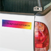 Je suis droit mais pas étroit Sticker pare-chocs (Sur camion)