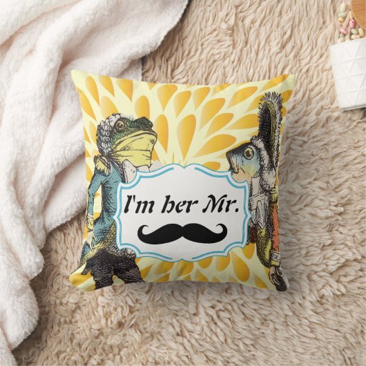 Je suis elle M. Mustard Jaune Mustache Coussin flo (Couverture)