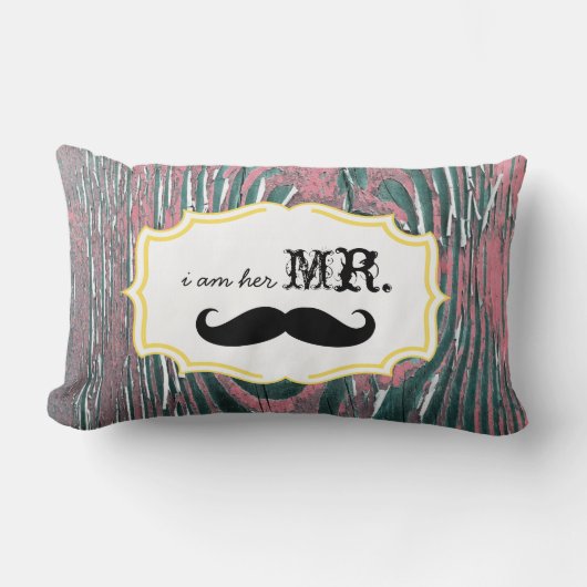 Je suis elle M. Old Wood Mauve Coussin de Moustach (Recto)