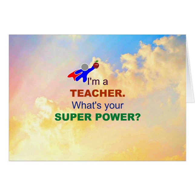 Je suis enseignant - Ciel des nuages (Devant horizontal)