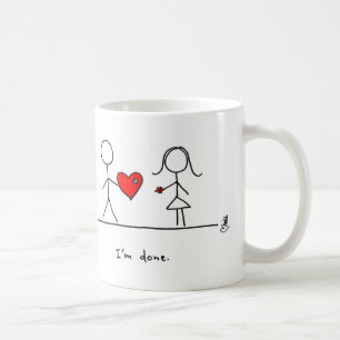 "Je suis fait." Tasse par des coeurs et tous