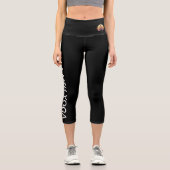 JE SUIS FAITH YOGA leggings Black/white Logo (Recto)