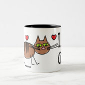 JE SUIS FAN DE CHATS MUG CHAT DESSIN ANIMÉ (Centre)