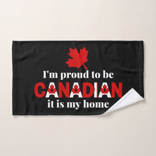 Je suis fier d'être Canadien (Serviette à main)