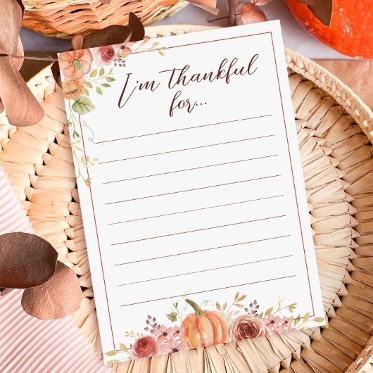Je Suis Heureux Pour Les Cartes De Notes Thanksgiv