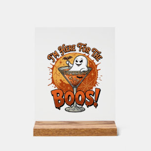 Je suis ici Boos Halloween Fantôme Boisson Toile d