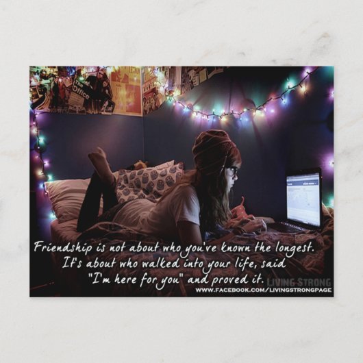 Je suis ici pour vous la carte postale de l'amitié (Devant)