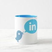 "Je suis #in" - gazouillement et tasse de LinkedIn (Centre)