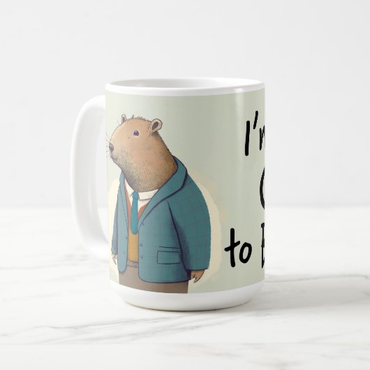 Je suis juste capable d'être ici Capybara Mug (Devant gauche)