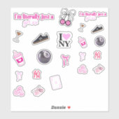 Je suis juste un sticker pour fille Vinyl Sticker (Feuille)