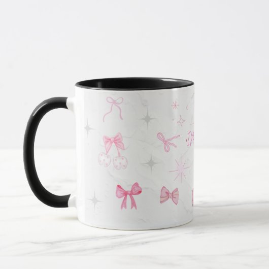 Je suis juste une tasse esthétique / Rubans roses (Gauche)