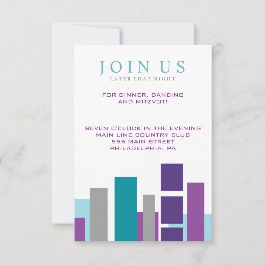 JE SUIS LA Carte de la fête juive de mariage de MO (Devant)