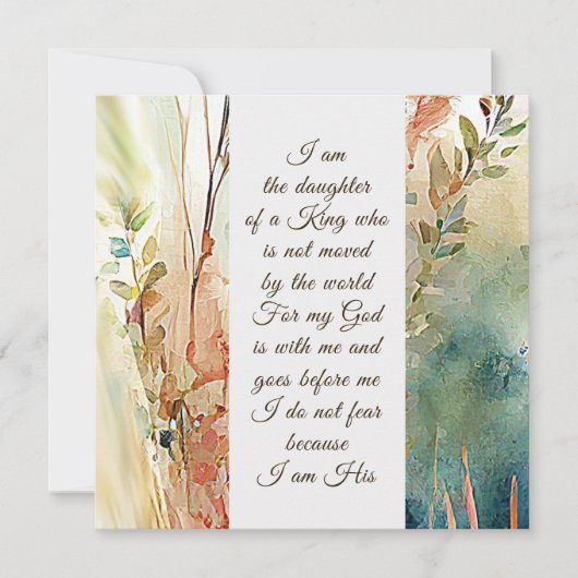 Je suis la fille d'une carte de citation du roi Ch (Devant)