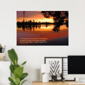 "Je suis la Lumière du Monde" Ecriture Poster (Bureau à domicile)