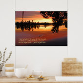 "Je suis la Lumière du Monde" Ecriture Poster (Cuisine)