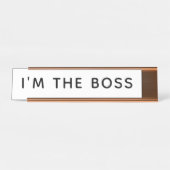 Je suis la plaque de nom du bureau Boss (Devant)