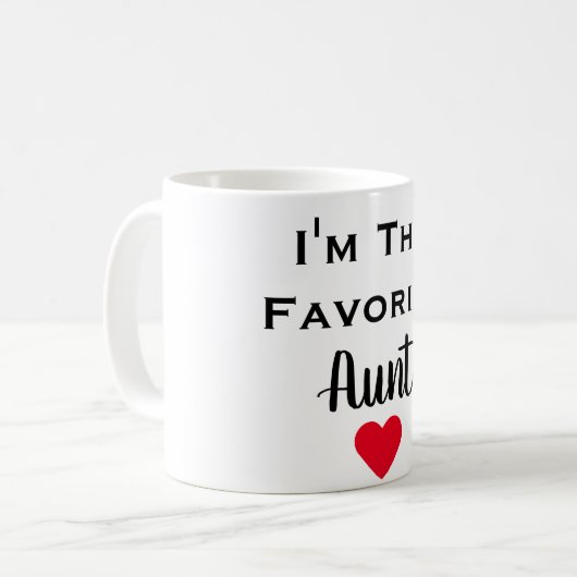 Je suis la tante préférée Mug (Devant gauche)