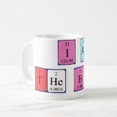 Je suis la tasse de table périodique de patron (Devant gauche)