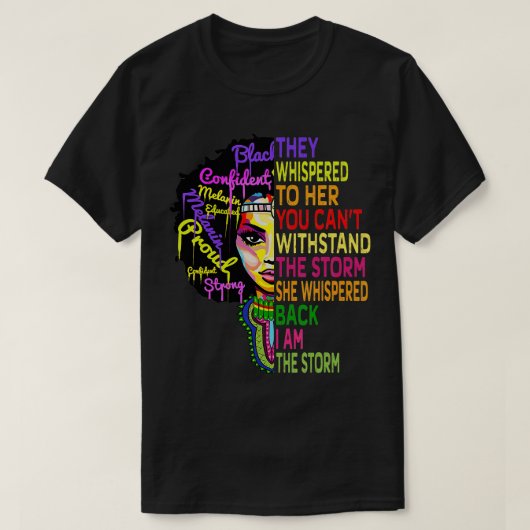 Je Suis La Tempête Des Femmes Tshirt Junetdix Blac (Design devant)