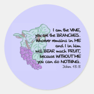 Je suis la vigne, vous êtes les branches Stickers