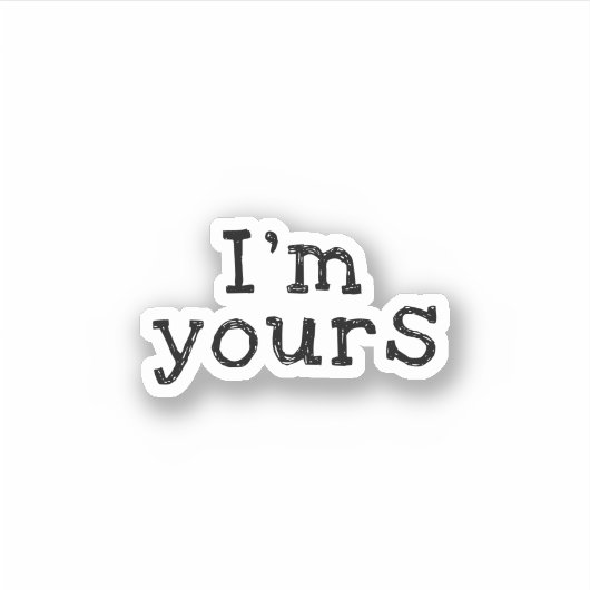 Je suis l'amour mignon de la vôtre disant Sticker (Devant)