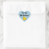 Je suis le Big Brother Heart Stickers (Sac)