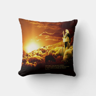 "Je suis le bon berger. John 10:11 Coussin