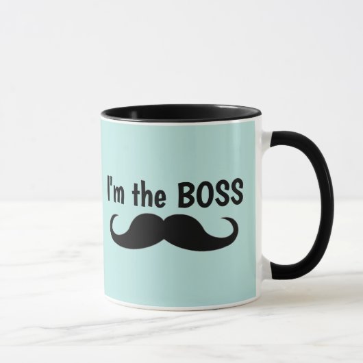 JE SUIS LE BOSS, MUSTACHE CAFÉ MUG (Droite)