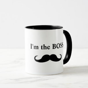 Je suis le BOSS, Mustache tasse à café