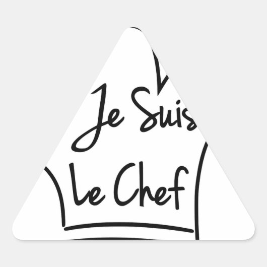 Je Suis Le Chef Driehoek Sticker (Voorkant)